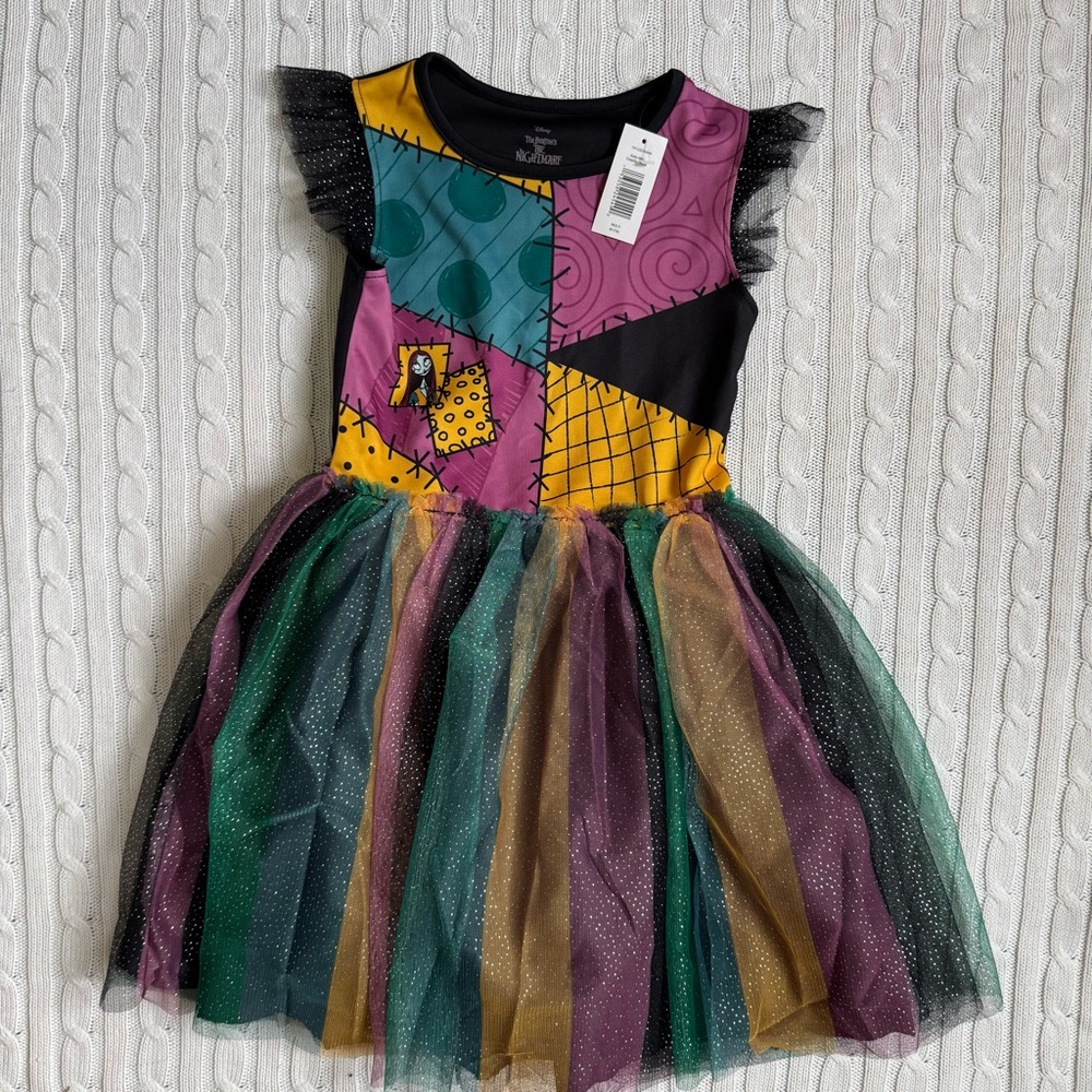 Nightmare Before Christmas Sally Dress Girls M 7 8 NEW Tutu Halloween
